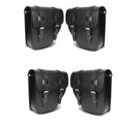 2 x Motorbike Saddlebags Craftride Texas 10Ltr each Pair right and left in black Discount Set