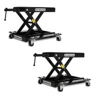 2x Motorbike Scissor Lift Dolly Midlift M Mover 1100 lbs in black Discount Set