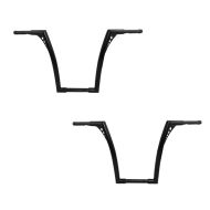 2x Handlebar Ape Hanger Fat B2 1-1/4" Height 16" fits for Harley Davidson by Craftride Black Set Discount