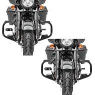 2x Sturzbügel für Harley Davidson Street Glide 09-20 Craftride Mustache schwarz Spar-Set_1