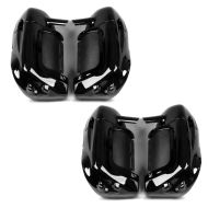 2x Lower vented Leg Fairing fits for Harley Davidson Touring Modelle 1983-2013 Craftride with speakers black Set Discount