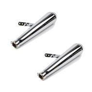 2x Craftride Endschalldämpfer Moto Guzzi Nevada 750 Caferacer Cone chrom Spar-Set_1