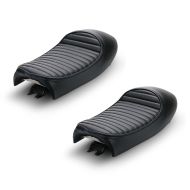 2x Sitzbank für Cafe-Racer Umbau mit Höcker Craftride Hump schwarz Spar-Set_1