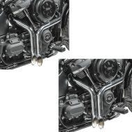 2x Craftride Auspuff Drag Pipe Endschalldämpfer Harley Davidson Sportster Dyna Softail Touring chrom Spar-Set_1