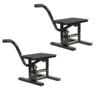 2x Mechanischer Enduro Motorradständer Cross-Lift M bis 160kg von ConStands schwarz Spar-Set_1