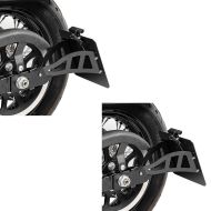 2x Seitlicher Kennzeichenhalter für Harley Davidson Dyna Street Bob 06-17 CRB Craftride schwarz Spar-Set_1