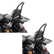 2x Sissy Bar Detachable + Luggage Rack CSM fits for Harley Davidson Sportster 04-20 black Craftride Set Discount