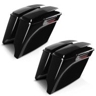 2x Seitenkoffer Stretched für Harley Street Glide (FLHX) 06-13 Lautsprecher Latch Black Craftride Spar-Set_1