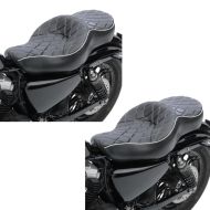 2x Doppel Sitzbank für Harley Davidson Sportster 04-20 Sitz Fahrer Beifahrer DB1 Craftride Spar-Set_1