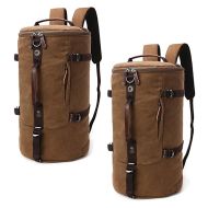 2x Motorrad Rucksack Canvas Craftride VG8 Hecktasche Vintage 35Ltr braun Spar-Set_1