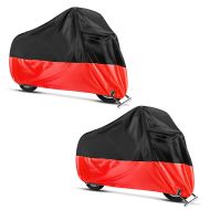 2x Motorrad Abdeckplane Craftride XL Abdeckhaube in schwarz-rot Spar-Set_1
