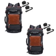 2x Motorcycle Backpack / Tail bag Canvas Craftride VG6 incl. straps 28L brown black Discount Set