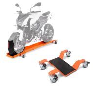 Set: Rangierschiene mit Wippe Smart Mover bis 450 kg in orange + Rangierhilfe für Hauptständer Easy Mover II bis 400kg in orange_1