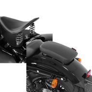 Set: Bobber Solositz mit Grundplatte in schwarz + Sozius Sitzpad Saugnapf Glider X für Custombikes in schwarz_1