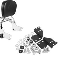 Set: Sissybar Harley Road King 97-08 Fast Driver-M inkl. Gepäckträger chrom + Anbausatz Docking Hardware Kit für Harley Touring 97-08_1