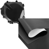 Set: Alternator Cover compatible with Suzuki GSR 600/750 06-16 Stator engine cover + Adhesive Wrapping Foil Carbon Foil 75x39.37 inch Carbon-Look 3D