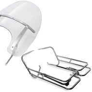 Set: Windschild Harley Road King / Classic/ Special 93-21 abnehmbar + Kofferträger Twin Rail für Harley Touring 97-08 mit Schutzbügel_1