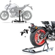 Set: Zentralständer Kawasaki Z 800 / e 13-16 Motorradheber Power-Evo + Rangierhilfe Montageständer Hinterrad Mover 1 universal schwarz_1
