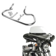 Set: Batwing Verkleidung für Harley V-Rod mit Windschild schwarz + Sturzbügel für Harley V-Rod 02-10 chrom_1