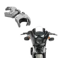 Set : Headlight Fairing MG8 for Dyna Street Bob 06-17 Windshield clear + Windshield Clamps 1.93 inch for Dyna Street Bob 06-17 Windscreens