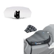 Set: Luftkissen Air Deluxe M Komfort Sitzkissen in schwarz + Windschild Spoiler-Aufsatz Vario klar_1