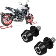 Set: Montageständer Set für Kawasaki Vulcan S / Café vorne hinten CS rot + Prismabuchsen-Racingadapter Motea Assen M10 x 1.25 schwarz_1