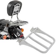 ,Set: Sissy Bar + luggage rack fits for Harley Davidson Sportster 1200 Custom 04-20 chrome Craftride + Luggage Rack fits for Harley Davidson Sportster,, Dyna,, Softail chrome Craftride,