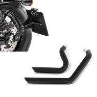 Set: Auspuff Harley Sportster 883 Iron 09-13 Short-Shot Schalldämpfer Set + Seitlicher Kennzeichenhalter für Harley Sportster 883 Iron 09-20_1
