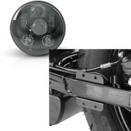 Set: LED Scheinwerfer 5,75 Zoll für Harley Hauptscheinwerfer schwarz + Satteltaschenhalter Schwinge für Harley Sportster Forty-Eight 10-20_1