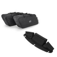 Set: Windschild Tasche für Harley Davidson Touring 2014-2021 + Koffer Innentaschen für Harley- Touring 94-21 BG1 Paar_1