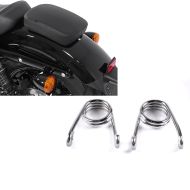 Set: Sozius Saugnapf Sitzpad für Custom Bikes Glider schwarz + Federn Haarnadel Hairpin für Bobber Solo Sitz 2,5" chrom_1