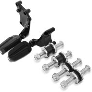 Set: Sozius Fußrasten für Harley Sportster 883 Iron 14-20 mit Halter in + Docking Hardware Kit für Harley Sportster 2004-2020 Anbausatz_1