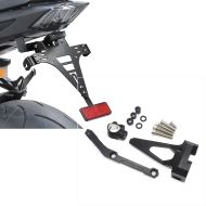 Set: License plate holder compatible with Yamaha MT-09 17-20 tail tidy with LED light Zaddox + Steering damper bracket compatible with Yamaha MT-09 13-20 Support Zaddox HL1 black