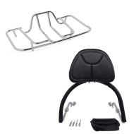 Set: Fahrer Rückenlehne für Honda Goldwing GL 1800 01-16 Craftride Sissybar schwarz + Gepäckträger Honda Goldwing GL 1800 01-16 chrom Craftride_1