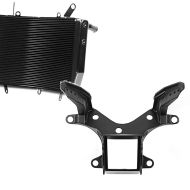 Set: Wasserkühler für Yamaha YZF-R6 08-16 Radiator Kühler + Verkleidungshalter für Yamaha YZF-R6 08-15 Verkleidungshalterung_1