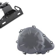 Set: Kennzeichenhalter für Kawasaki Z 900 17-21 Nummernschildhalter Zaddox NH1 + Motordeckel für Kawasaki Z 900 ABS 17-19 Limadeckel Craftride grau_1