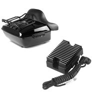 Set: Topcase King NHB für Harley Fat Boy / 114 schwarz Craftride + Spannungsregler für Harley-Davidson Fat Boy 90-99 Gleichrichter Laderegler Craftride_1