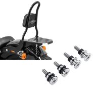 Set: Sissybar Harley Davidson Softail 18-21 Craftride Fast Rider-M inkl. Gepäckträger schwarz + Anbausatz Docking Hardware Kit für Harley Softail Standard 20-21 52300646 Craftride_1