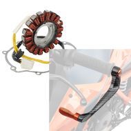Set: Lichtmaschine Stator für Suzuki GSX-R 750 / 600 06-15 Alternator Zaddox + Hebelschützer für Suzuki GSX-R 750 / 600 X6 orange_1