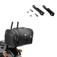 Tail Bag compatible with Yamaha XV 950 / R Roll Bag Craftride RB1 24-30Ltr + Rear Turn Signal Relocation Kit compatible with Yamaha XV 950 / R 14-20 extension Craftride