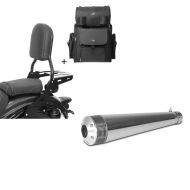 Set: Sissybar CL + Hecktasche für Indian Scout / Sixty 15-21 mit Gepäckträger Craftride + Craftride Endschalldämpfer Indian Scout Sixty Auspuff Boost Edelstahl_1