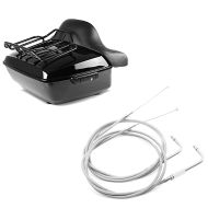 Set: Topcase King NHB für Harley Fat Boy / 114 schwarz Craftride + Gaszug für Harley Fat Boy 96-10 Edelstahl/Nylon Craftride_1