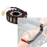 Set: Lichtmaschine Stator für Suzuki GSX-R 750 / 600 00-05 Alternator Zaddox + Hebelschützer für Suzuki GSX-R 750 / 600 X6 orange_1