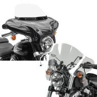 Set: Batwing Verkleidung für Yamaha XV 1100 Virago Craftride mit Windschild schwarz + Windschild Batwing Yamaha XV 1100 Virago 89-99 klar Craftride_1