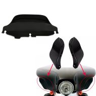 Set: Windschild Wave 8" für Harley Electra Glide Classic 96-12 schwarz Craftride + Seitlicher Windabweiser für Harley-Davidson Touring 96-13 schwarz Craftride_1