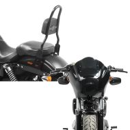 Set : Sissy bar CSM Fix for Dyna Street Bob 09-17 black Craftride + Headlight Fairing MG8 for Dyna Street Bob 06-17 Windshield smoke Craftride
