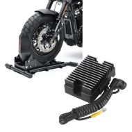 Set: Radwippe für Harley Fat Boy / 114 Constands Easy Plus Vario einstellbar schwarz + Spannungsregler für Harley-Davidson Fat Boy 90-99 Gleichrichter Laderegler Craftride_1
