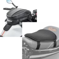 Set: Tankrucksack für Honda NC 750 / 700 / S / X Hecktasche Bagtecs MR5 11-15L + Gel Sitzkissen Honda NC 750 / 700 S / X Komfortkissen M Tourtecs schwarz_1