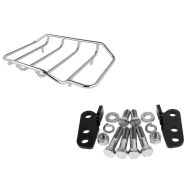 Set: Gepäckträger für Harley-Davidson Road King chrom Craftride + Tieferlegungskit 1"-2" für Harley Road King 02-16 Tieferlegung Craftride_1