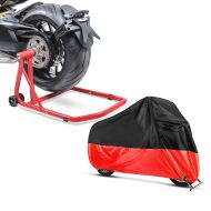 Set: Einarmständer Ducati Streetfighter / S 09-13 Montageständer ConStands Single-Classic rot + Abdeckplane Ducati Panigale V4 Speciale Streetfighter / S Craftride XL in schwarz-rot_1